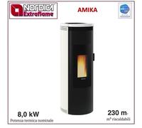 Extraflame Amika Bordeaux Poêle Pellet Hermétique Âtre Fonte Écran 1283501