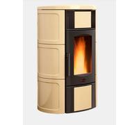 Poêle à granulés La Nordica Extraflame Iside Idro 5.0.16 | 19 kW Hydro Majolika Pergament Beige