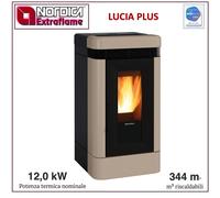 Extraflame Lucia Plus Poêle Pellet 12KW Âtre Fonte Taupe 1283252