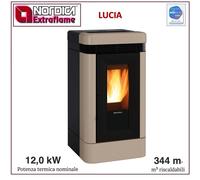 Extraflame Lucia Taupe Poêle Pellet Revetement Faïence 1283202 12,1KW