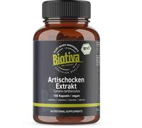 Extrait d'artichaut bio - 150 Gélules - Extrait bio - Issu de feuilles d'artichaut fraîches fortement dosées avec un ratio de 10-20:1 - Teneur en cynarine d'au moins 2,5%- Biotiva