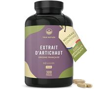 Extrait d'Artichaut Français - 2.400mg avec 2,5% Cynarine - 300 Gélules (2,5 mois) - Confort Digestif, Foie & Détox - Vegan - Sans: Additifs, Lactose & Gluten - TRUE NATURE