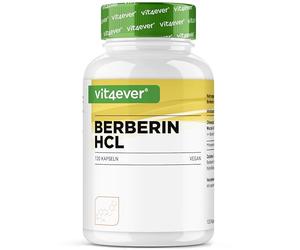 Extrait de Berbérine HCL - 120 gélules de 500 mg - Berbérine naturelle - Extra haute dose - D’origine végétale, vegan et sans additifs