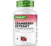 Extrait de canneberge + Vitamine C - 365 gélules de canneberge - Extrait 25:1, équivalent à 25.000 mg - 6% proanthocyanidines - Hautement dosé, sans additifs indésirables, végan