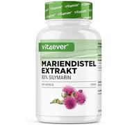 Extrait de Chardon-Marie 365 capsules de 500 mg chacune - 80% de Silymarine - 12 Mois d'Approvisionnement - Hautement Dosé - Végétalien