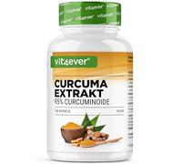 Extrait de Curcuma - 180 gélules - Hautement dosé avec 500 mg de curcumine par portion journalière - Avec 90% de curcumine - Sans additifs indésirables, végétalien