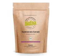 Extrait de griffe du diable bio 140 gélules | 27% d'harpagosides hautement dosés | Harpagophytum procumbens | Bardane africaine | Extrait bio | Mis en bouteille et contrôlé en Allemagne | Biotiva