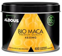 Extrait de Maca Bio - Dose 4850mg - 400 Comprimés - Hautement Concentrée - Maca Peruana - 100 jours - Poudre de Maca Root - Augmente l'Énergie et la Vitalité - Régulateur Hormonal - Certification Bio