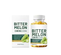 Extrait de melon amer 25 : 1, 2 500 mg par portion, 60 végétaliens - Standardisé à 10% de principes amers, sans OGM.,1PCS