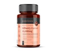 Extrait de Myrtille 10 000mg x 180 comprimés - 10 X plus d'anthocyanidines et 5mg d'extrait de poivre noir par comprimé