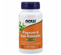 Extrait De Pygeum Et De Saw Palmetto 25 Mg/80 Mg 60 Sgels Par Now Foods