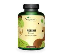 EXTRAIT de Reishi Vegavero® | 240 Gélules | 1950 mg (Extract 14:1) | 40% Polysaccharides + 20% Bêta-glucane | Immunité + Énergie | VEGAN
