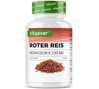 Extrait de Riz Rouge - 365 capsules contenant 2,95 mg de Monacoline K + Poudre de Pépins de Raisin + L-Leucine - Sans Effets Indésirables, Hautement Dosé, Végétalien