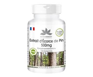 Extrait d'écorce de pin 500mg - hautement dosé - vegan - 100 comprimés - avec vitamine C | Warnke Vitalstoffe - Qualité des pharmacies allemandes