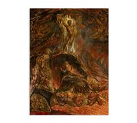 extrait du Paradis perdu de John Milton Tableau Abstrait Vintage William Blake Peinture sur Toile Reproduction Impression sur Toile Decoration Murale Peinture Cuisine ferme rurale 70x50cm poster