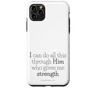 extraits de la Bible - Tout Passe par Le Christ (Philippiens 4:13) Coque pour iPhone 11 Pro Max