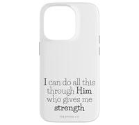 extraits de la Bible - Tout Passe par Le Christ (Philippiens 4:13) Coque pour iPhone 14 Pro