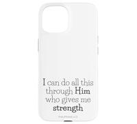 extraits de la Bible - Tout Passe par Le Christ (Philippiens 4:13) Coque pour iPhone 15