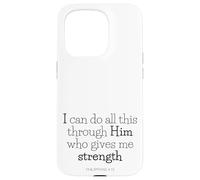 extraits de la Bible - Tout Passe par Le Christ (Philippiens 4:13) Coque pour iPhone 15 Pro