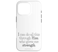 extraits de la Bible - Tout Passe par Le Christ (Philippiens 4:13) Coque pour iPhone 16 Pro