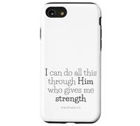 extraits de la Bible - Tout Passe par Le Christ (Philippiens 4:13) Coque pour iPhone SE (2020) / 7/8