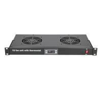 Extralink 19\" RACK MOUNT FAN PANEL (2 FANS) WITH THERMOSTAT Panneau ventilation