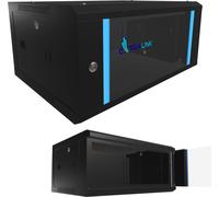 Extralink 4U 600X450 WALL-MOUNTED RACKMOUNT CABINET BLACK - Étagère montée au mur - 4U - 20 kg - serrure de blocage - rails de rangement - noir