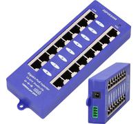 Extralink 8 Port Gigabit PoE Injecteur 8x 1000Mb/s RJ45, Mode B, réseau Idéal pour caméras IP, VoIP, Wi-Fi Compatible avec tout switch réseau Ethernet