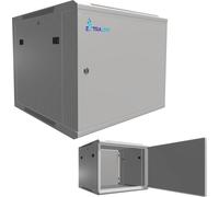 Extralink 9U 600X600 ASP WALL-MOUNTED RACKMOUNT CABINET METAL PORTE GRIS Cadre de mur Gris
