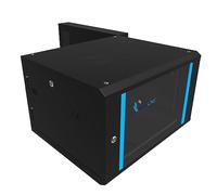 Extralink Baie de Brassage 19 Pouces 6U - Armoire réseau 600mm de Profondeur pour Montage Mural ou au Sol, Charge admissible 60kg, Porte en Verre trempé, Ouverture Frontale et arrière, Noir