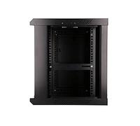 Extralink Baie de Brassage 19 Pouces 9U - Armoire réseau 450mm de Profondeur pour Montage Mural ou au Sol, Charge admissible 60kg, Porte en Verre trempé, Ouverture Frontale et arrière, Noir