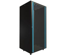 Extralink Baie de Brassage Rack 19 Pouces 37U 800x800 - Autoportante, Panneaux Latéraux Amovibles, Verre Trempé - à Monter Soi-Même - pour Commutateurs, Onduleurs et Serveurs - Noire