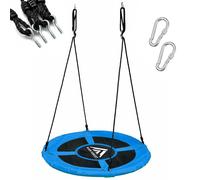 Extralink Balancoire Nid D'oiseau - Balancoire Ronde 100 cm, Charge 150 kg, Résistante aux Intempéries, Sécurisée, pour Enfants et Adultes, Usage Intérieur et Extérieur, Couleur Bleue