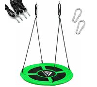 Extralink Balancoire Nid D'oiseau - Balancoire Ronde 100 cm, Charge 150 kg, Résistante aux Intempéries, Sécurisée, pour Enfants et Adultes, Usage Intérieur et Extérieur, Couleur Vert