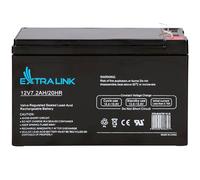 Extralink Batterie AGM 12V 7Ah - Batterie Decharge Lente sans Entretien, Anti-Fuite, Deep Cycle - Batterie Solaire, Camping-Car, UPS, Système Autonome, Alimentation de Secours