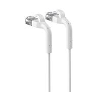 Extralink, Câble de raccordement LAN, cuivre, paire torsadée, extrémité divisée, Cat.6A U/FTP 1m 1Gbps, blanc