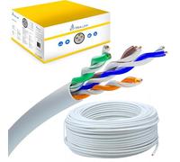 EXTRALINK Câble Ethernet CAT5e 25M vers l'intérieur, Câble Réseau LAN - 100% Cuivre, blindé U/UTP, compatible PoE, résistant aux UV, avec gaine extérieure en PE durable et résistante aux intempéries