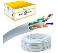 EXTRALINK Câble Ethernet CAT6 25M vers l'intérieur, câble réseau LAN - 100% cuivre, blindé U/UTP, compatible PoE, résistant aux UV, avec gaine extérieure en PE durable et résistante aux intempéries