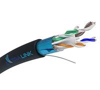 Extralink Câble réseau Ethernet Cat 6 pour l'extérieur FTP (F/UTP) Câble Ethernet Cat 6 Blindé 305M 23AWG Câble réseau en gel Paire torsadée Câble RJ45 Cat 6 Cuivre Gaine extérieure PE Fréquence 250