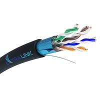 Extralink CAT5E FTP (F/UTP) V2 OUTDOOR TWISTED PAIR 305M - Kabel - Netzwerk câble de réseau Noir F/UTP (FTP)