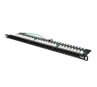 EXTRALINK CAT6 UTP Panneau de Brassage 19 Pouces, 10 Gbit, 24 Ports RJ45, 0,5U - compatible avec Armoires Serveur - Patch Panel PoE compatible - inclut des attaches et des vis dans le set