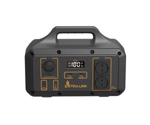 EXTRALINK EPS-S500S Power Station 510Wh 800W, 2xUSB 1xUSBC PD 100W, Generateur Electrique portable, MPPT, Fonctionne à l'énergie solaire, 2x 230V AC 1xDC, Ecran LED, Groupe Electrogene solaire