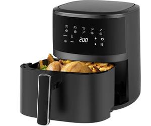 Extralink Friteuse Sans Huile 4,2L 1400W avec 10 Fonctions de Cuisson - Airfryer Compacte, Écoénergétique, Écran Tactile LED, Compatible Lave-vaisselle, 90% de Graisse en Moins, 80°C à 200°C