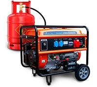 EXTRALINK EGH-5500 Groupe électrogène hybride à gaz GPL CNG 5,5 kW 3F 5000 W Capacité du réservoir 25 l Système de protection contre les surcharges Easy Start 2 x AC 230 V