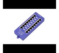 Extralink Injecteur PoE Gigabit 8 Ports RJ45 10/100/1000 Mode B, entrée DC 12-57V, PoE 48V, montage mural, compatible caméras IP, VoIP, Wi-Fi