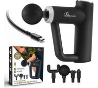 Extralink Massage Gun Mini Massage Gun Massager 4 embouts interchangeables et 6 réglages de vitesse Muscle Massage Gun USB-C Black