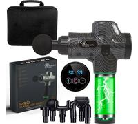 Extralink Massage Gun Pro pistolet de massage, 6 pointes interchangeables, 30 vitesses différentes, masseur, masseur de nuque, masseur musculaire, jusqu'à 3800 tr/min, USB-C, relaxation