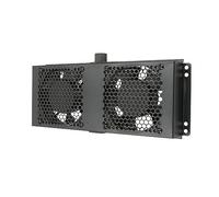 Extralink, Panneau de Ventilateur, 2 Ventilateurs, pour Armoire de Serveur, Armoire réseau de 19 Pouces, contrôle de la température, fusible intégré, câble pour Thermostat