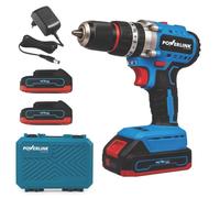 Extralink Perceuse Visseuse à Percussion 20V 120Nm Brushless 2x4Ah Coffret | Moteur brushless de 120 Nm, fonction percussion, perçage jusqu'à 13 mm et deux batteries 4,0 Ah 20V livrées en coffret