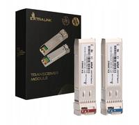 Extralink SFP+ 10G | Moduł SFP+ WDM | 10Gbps 1270/1330nm, single mode, 2km, para